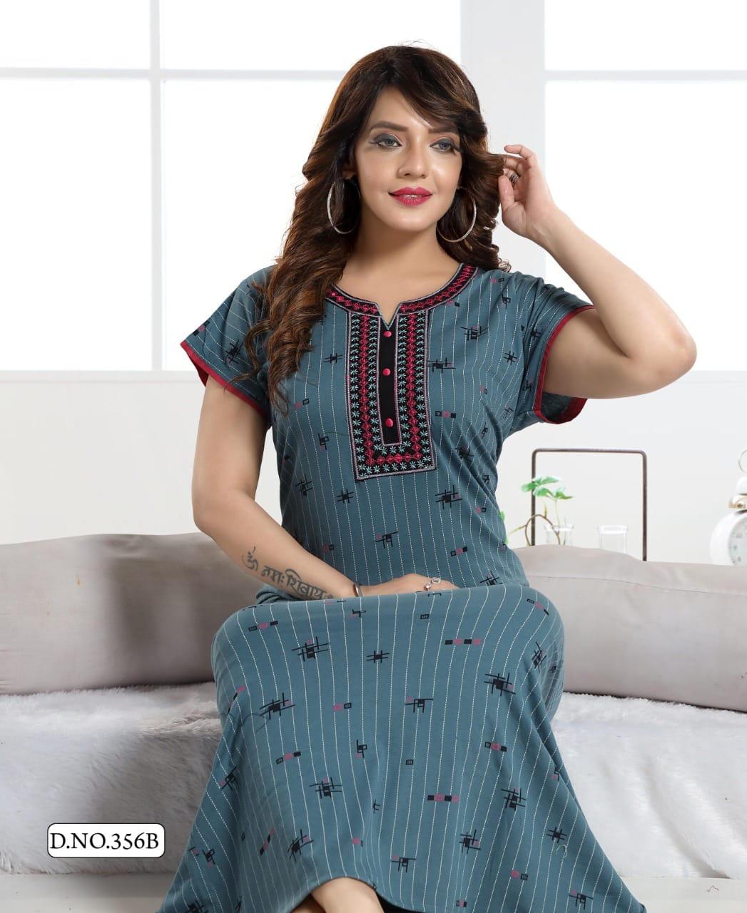 Summer Special 356 Night Wear Wholesale Gown Nighty Collection